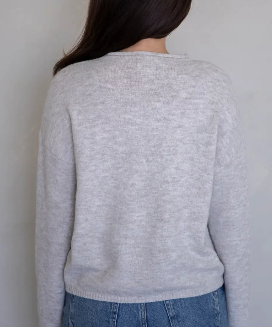 Beach Button Up Henley Oatmeal