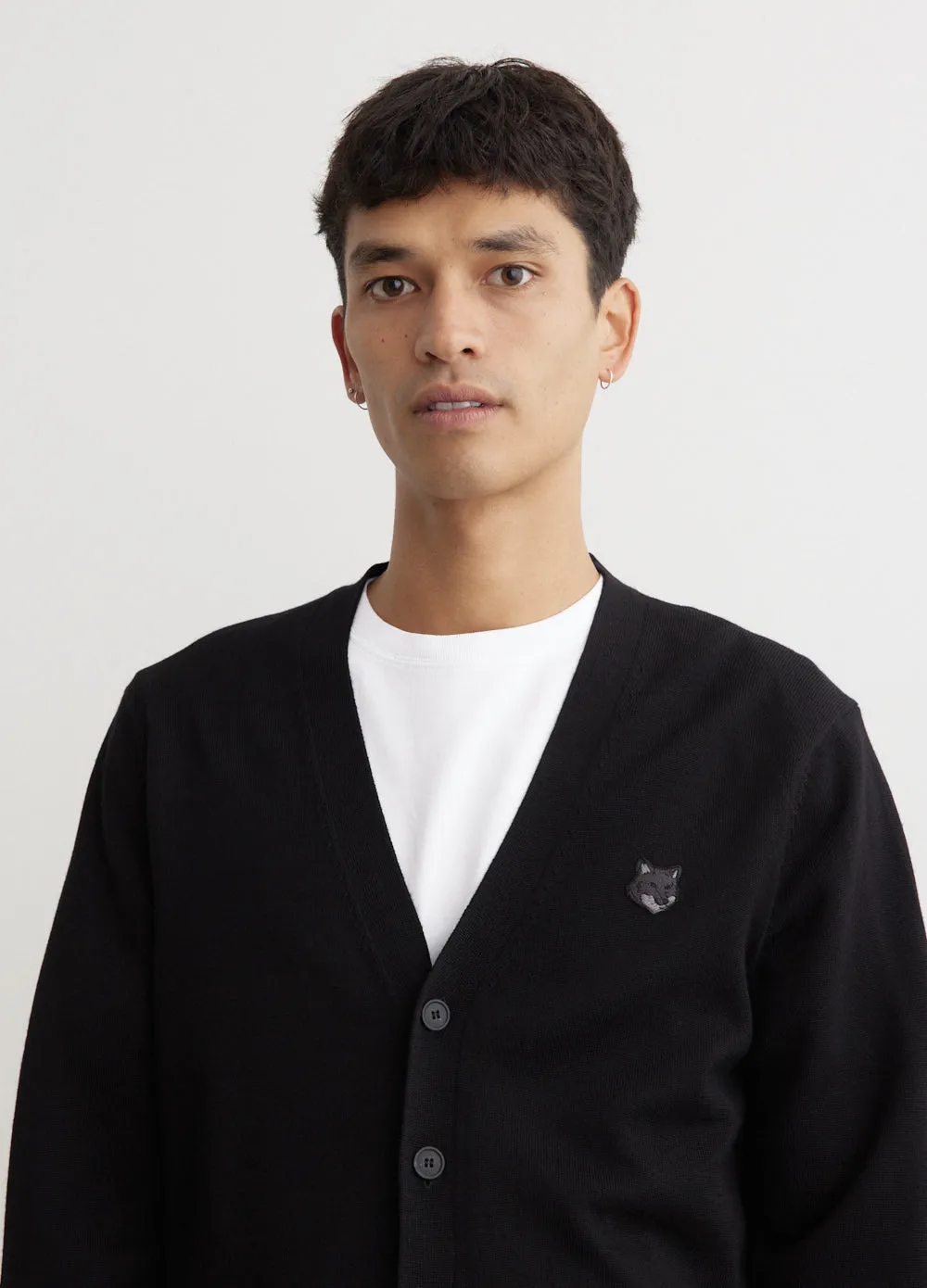 Bold Fox Head Patch Regular Cardigan
