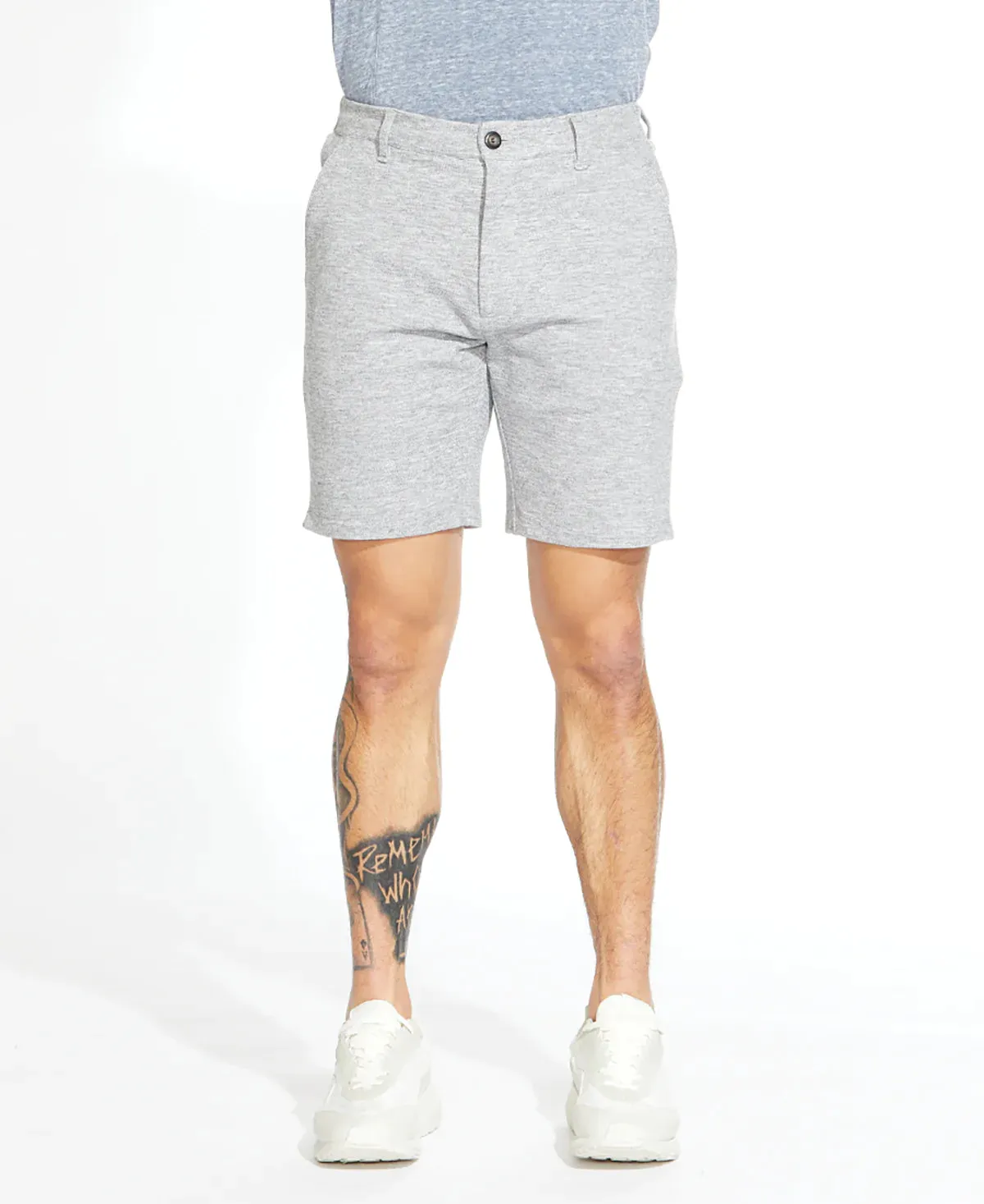 Civil Society Grey Heathered Pique Knit Shorts