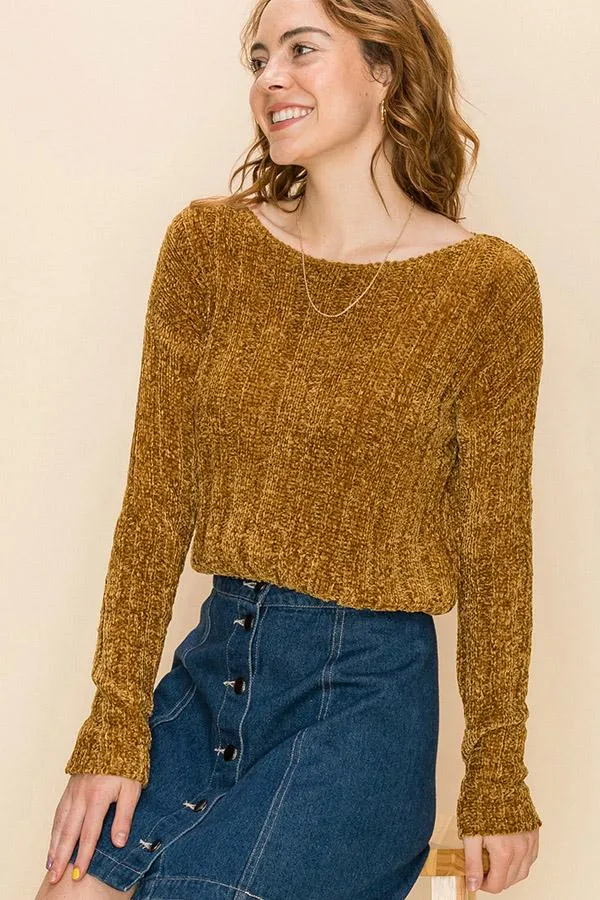 Crop It Sweater, Amber