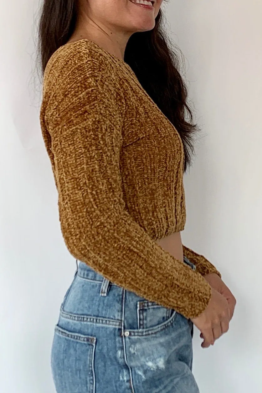 Crop It Sweater, Amber