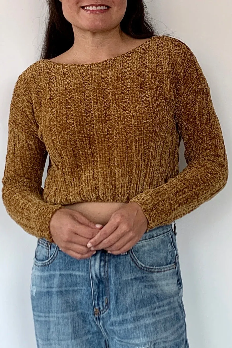 Crop It Sweater, Amber