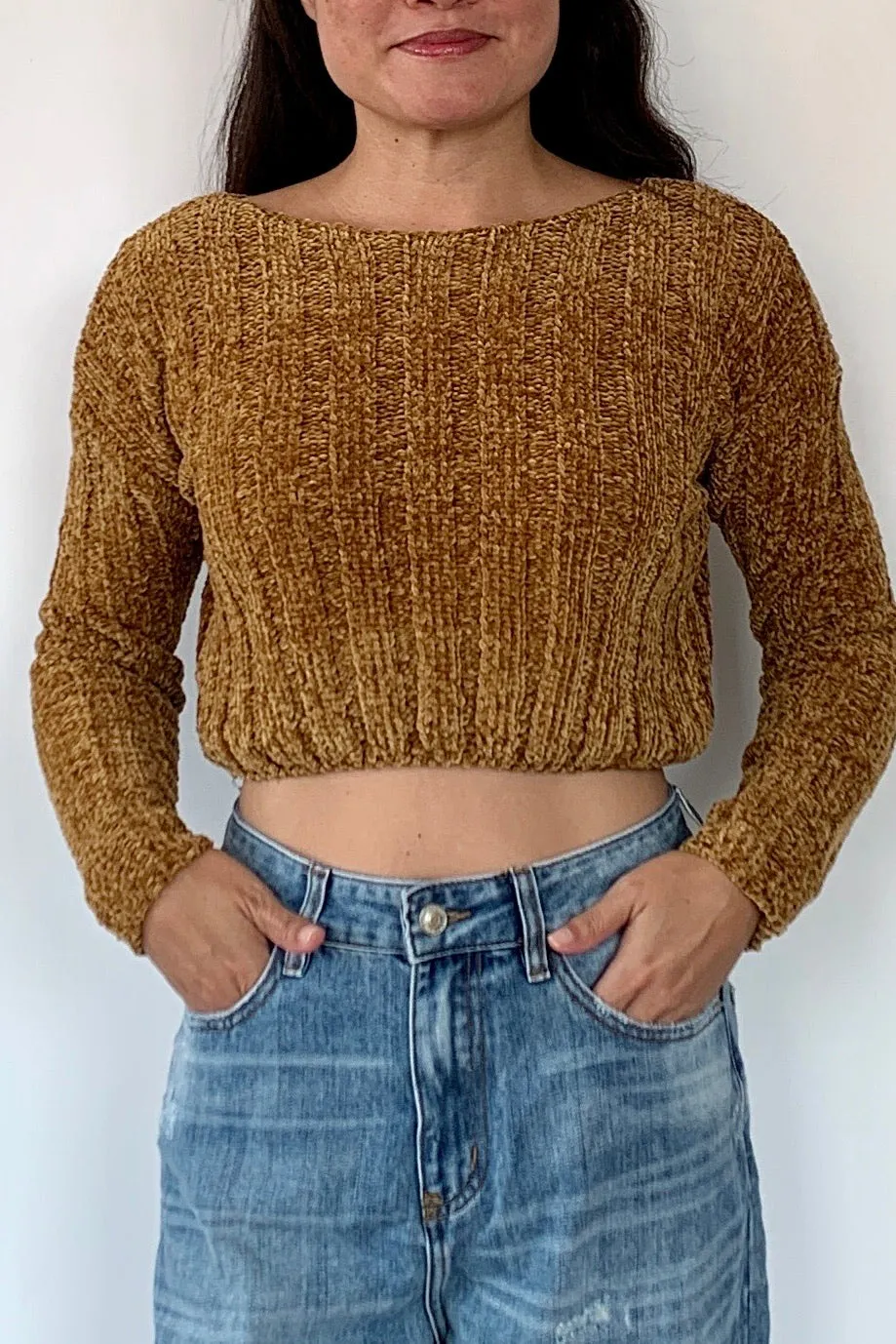 Crop It Sweater, Amber