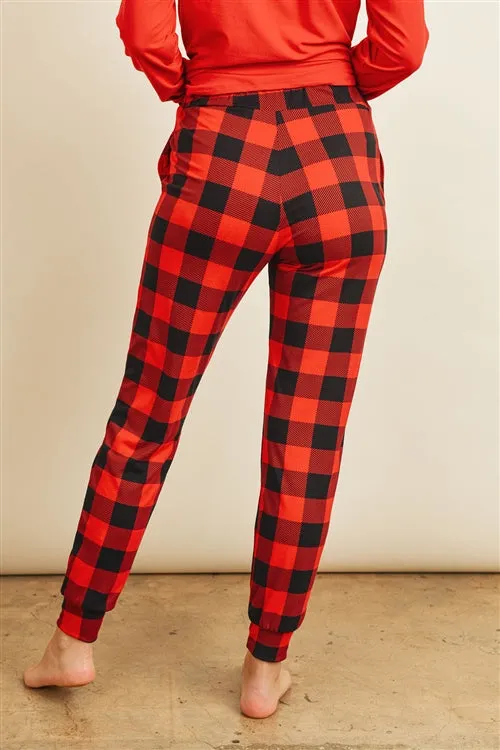 Fireside Red Buffalo Plaid Loungewear Pajama Set