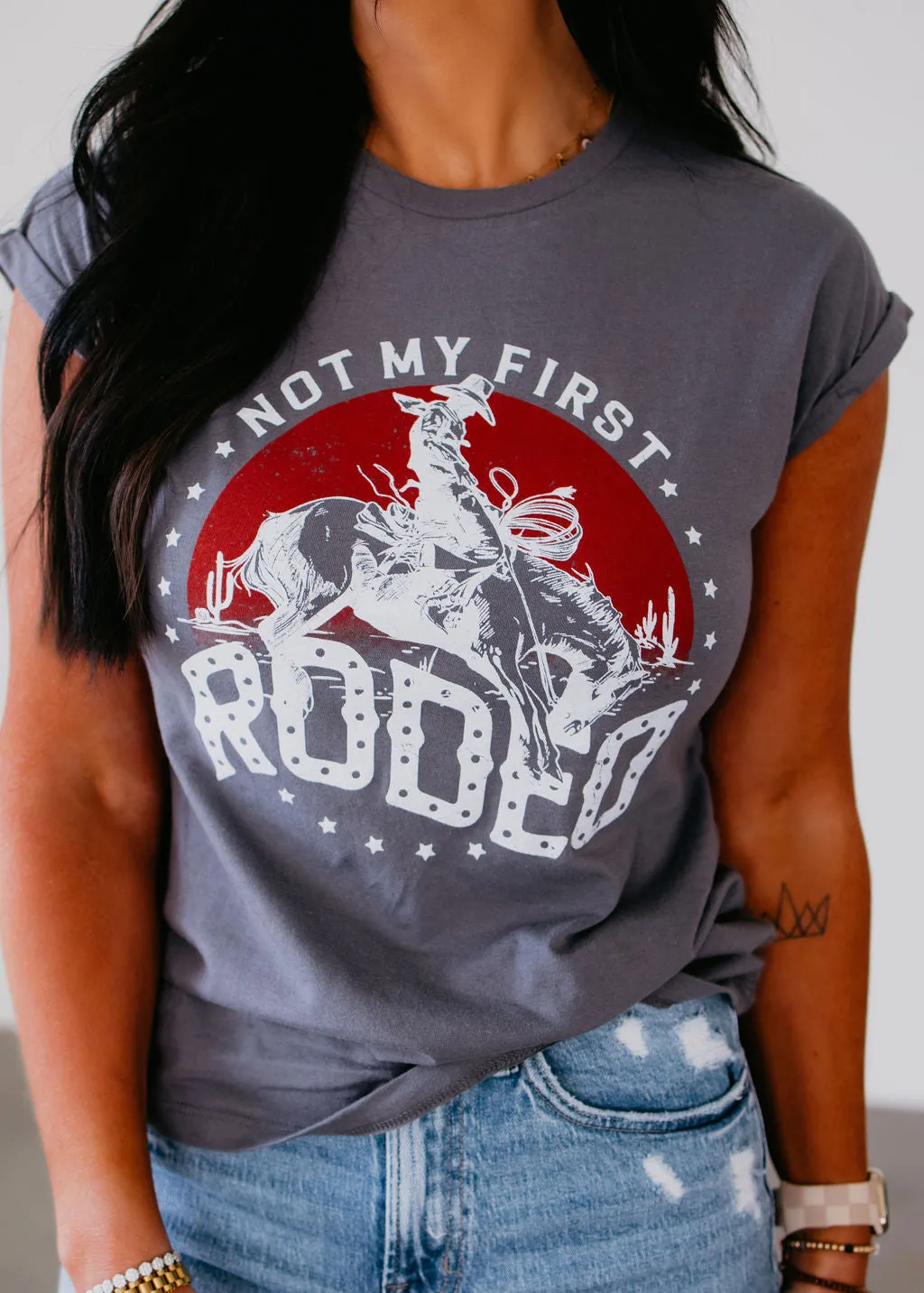 First Rodeo Rolled Tee