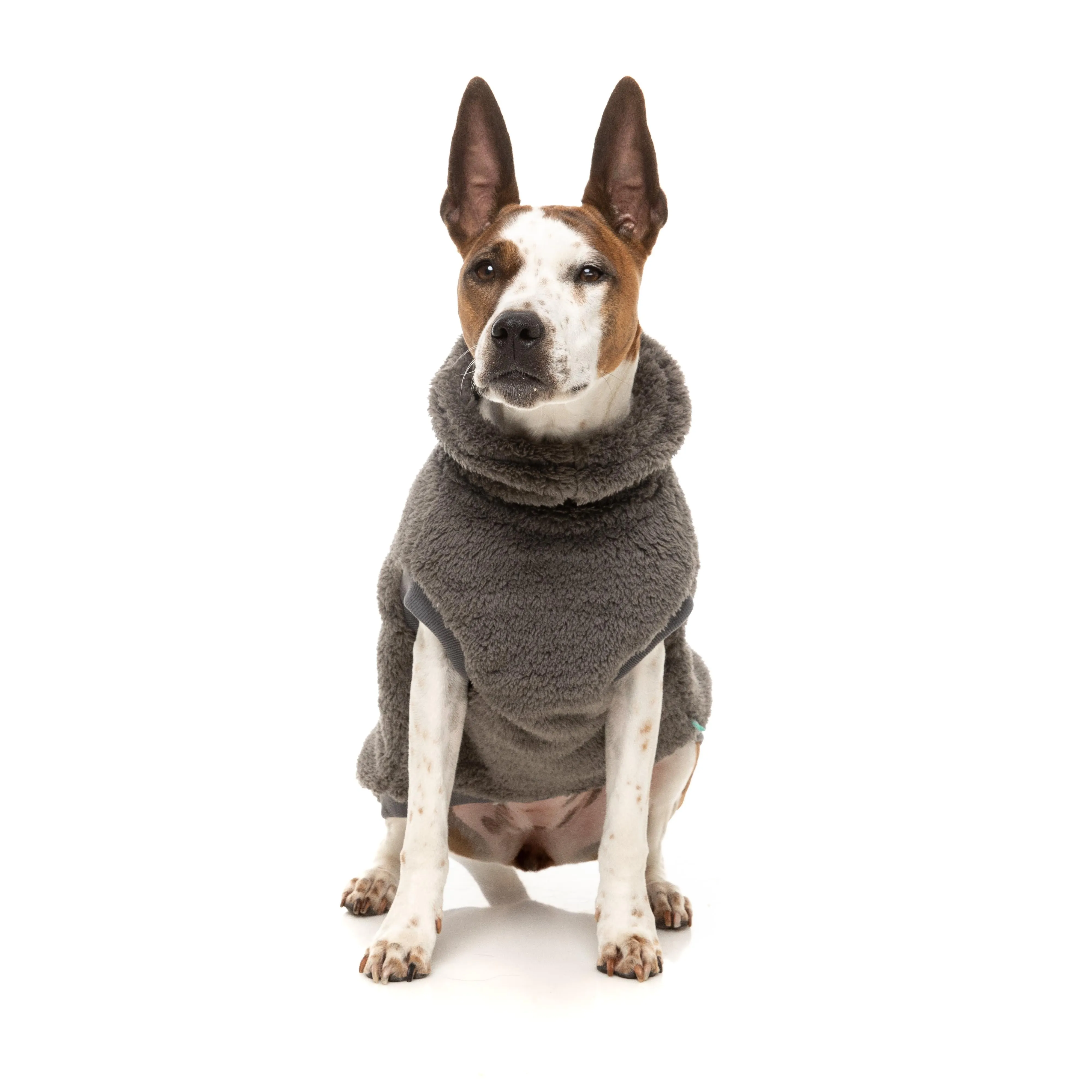 FuzzYard Dog Apparel Turtle Teddy 25 Sweater Gunmetal Grey Size 1