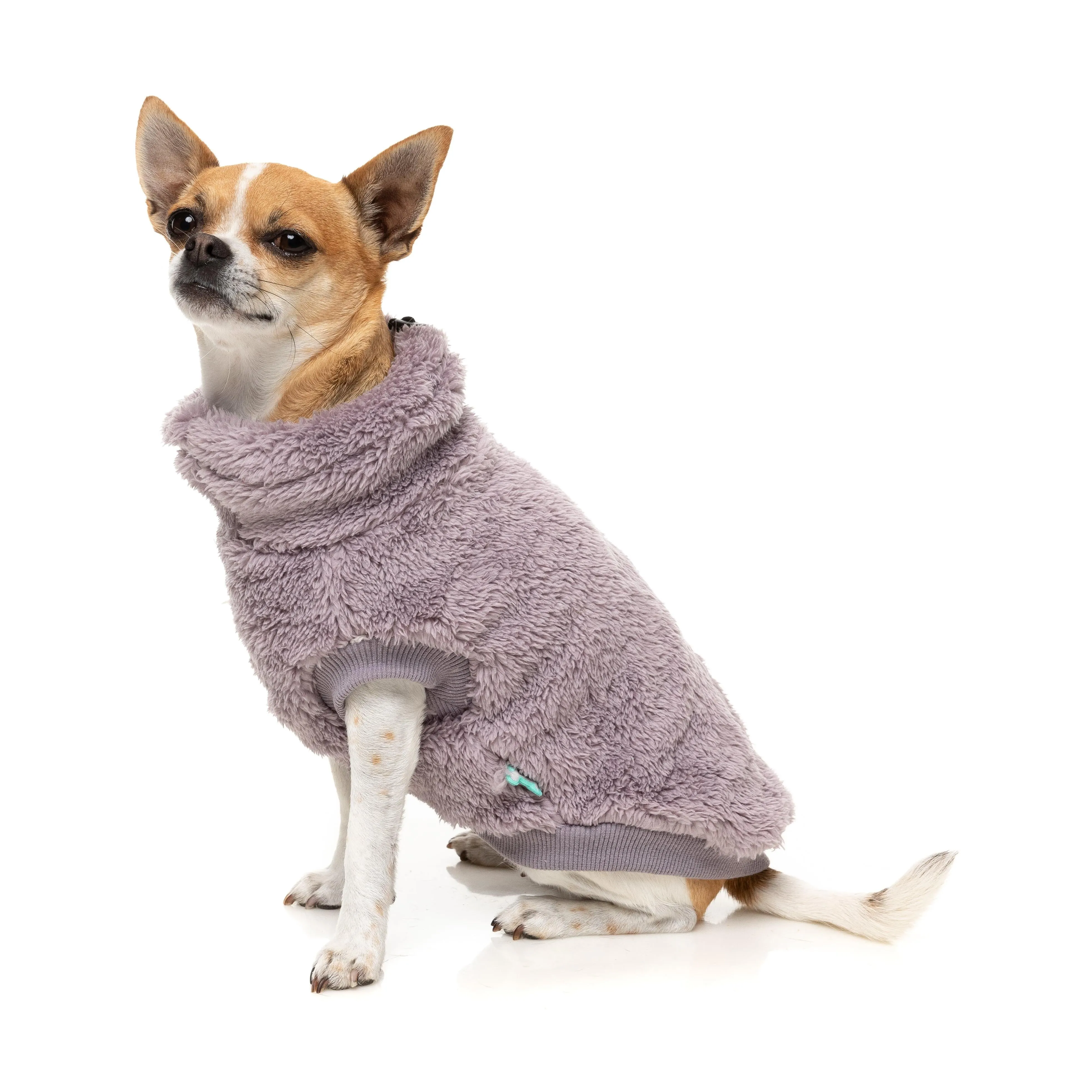 FuzzYard Dog Apparel Turtle Teddy 25 Sweater Lavender Size 1 ^ ^