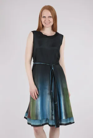 Hand-Dyed Silk Dress, Marine