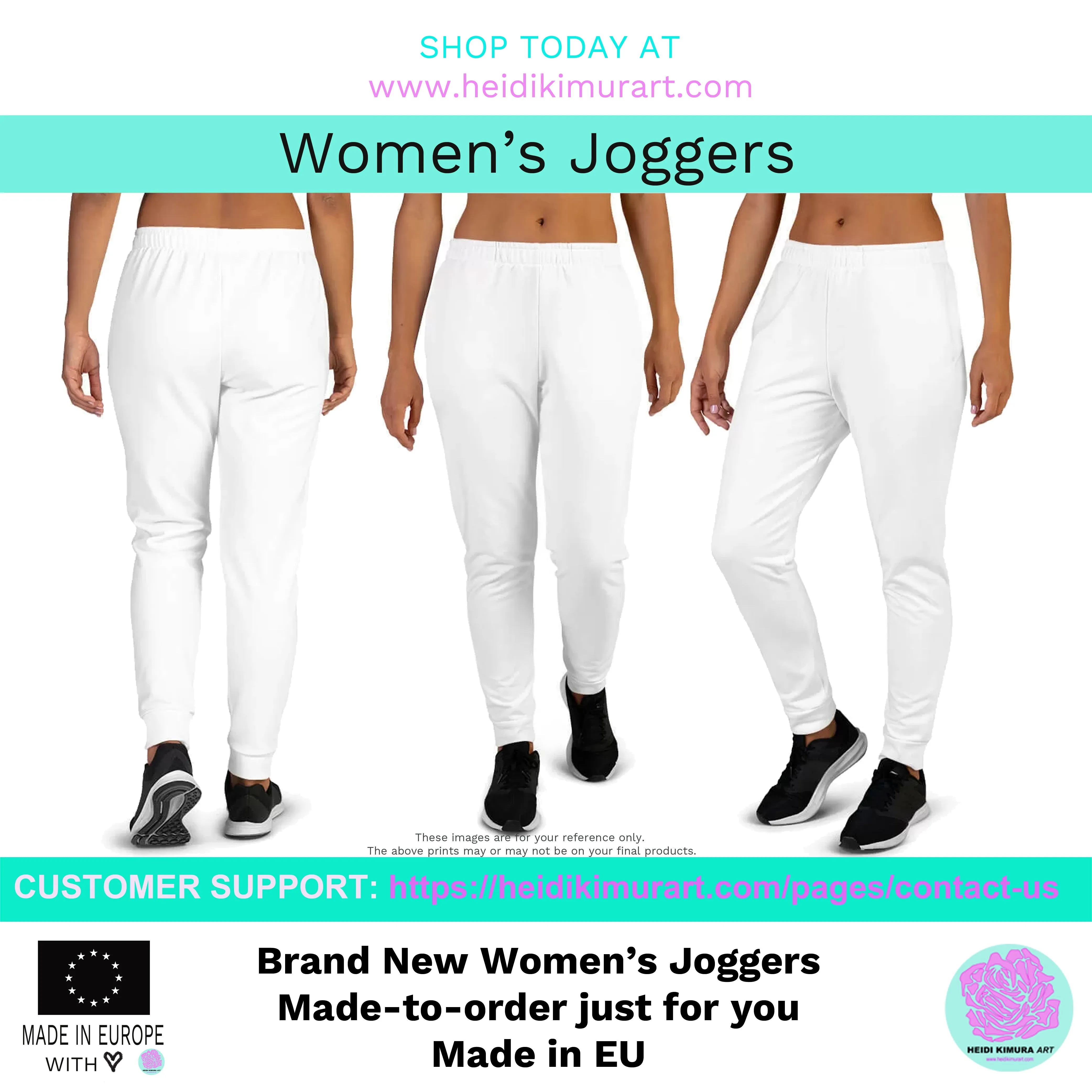 Hot Orange Women's Joggers, Solid Color Premium Slim Fit Soft Sweatpants-Made in EU