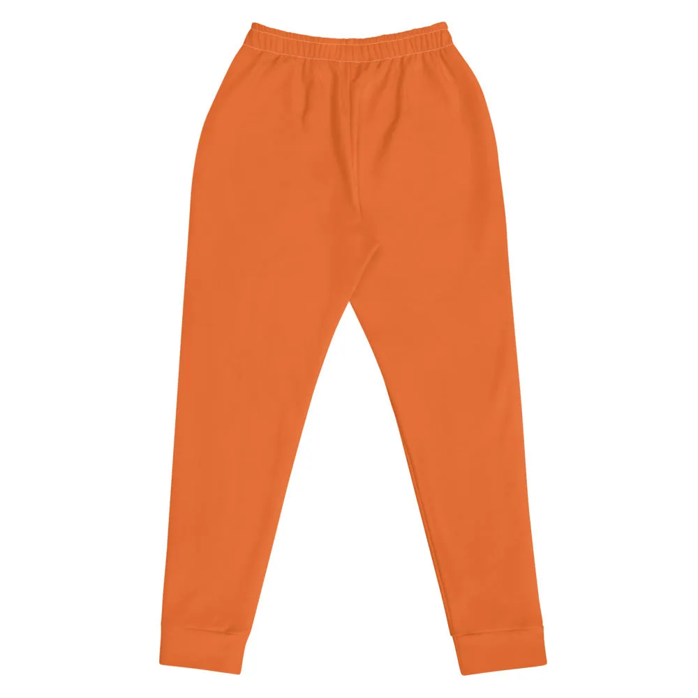 Hot Orange Women's Joggers, Solid Color Premium Slim Fit Soft Sweatpants-Made in EU