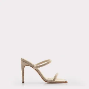 KATERINA OFF-WHITE LIZZARD EMBOSSED SUEDE LEATHER MULES