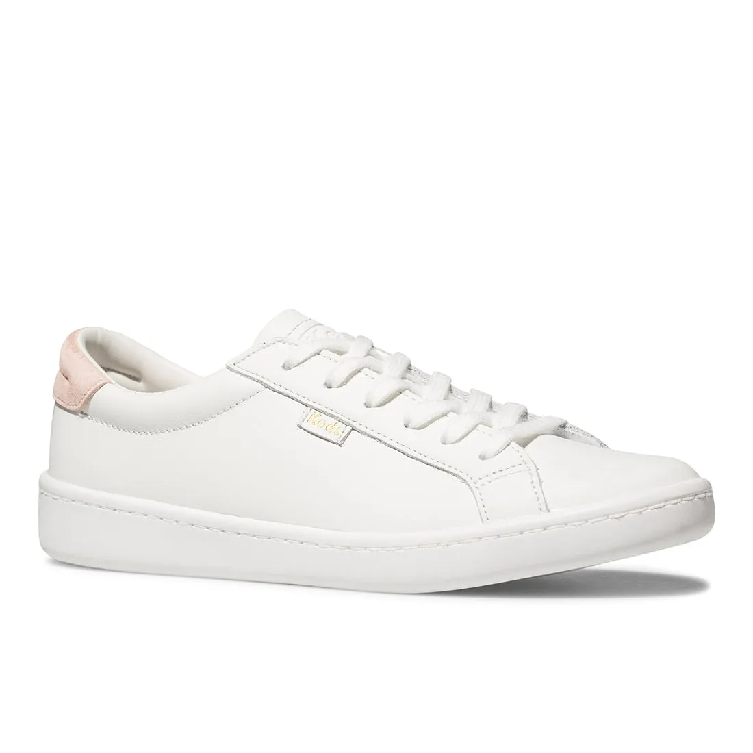 Keds Women's Ace Leather White/Blush | WH57442