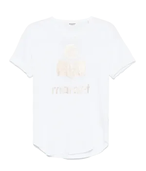 Koldi T-Shirt in White and Light Gold