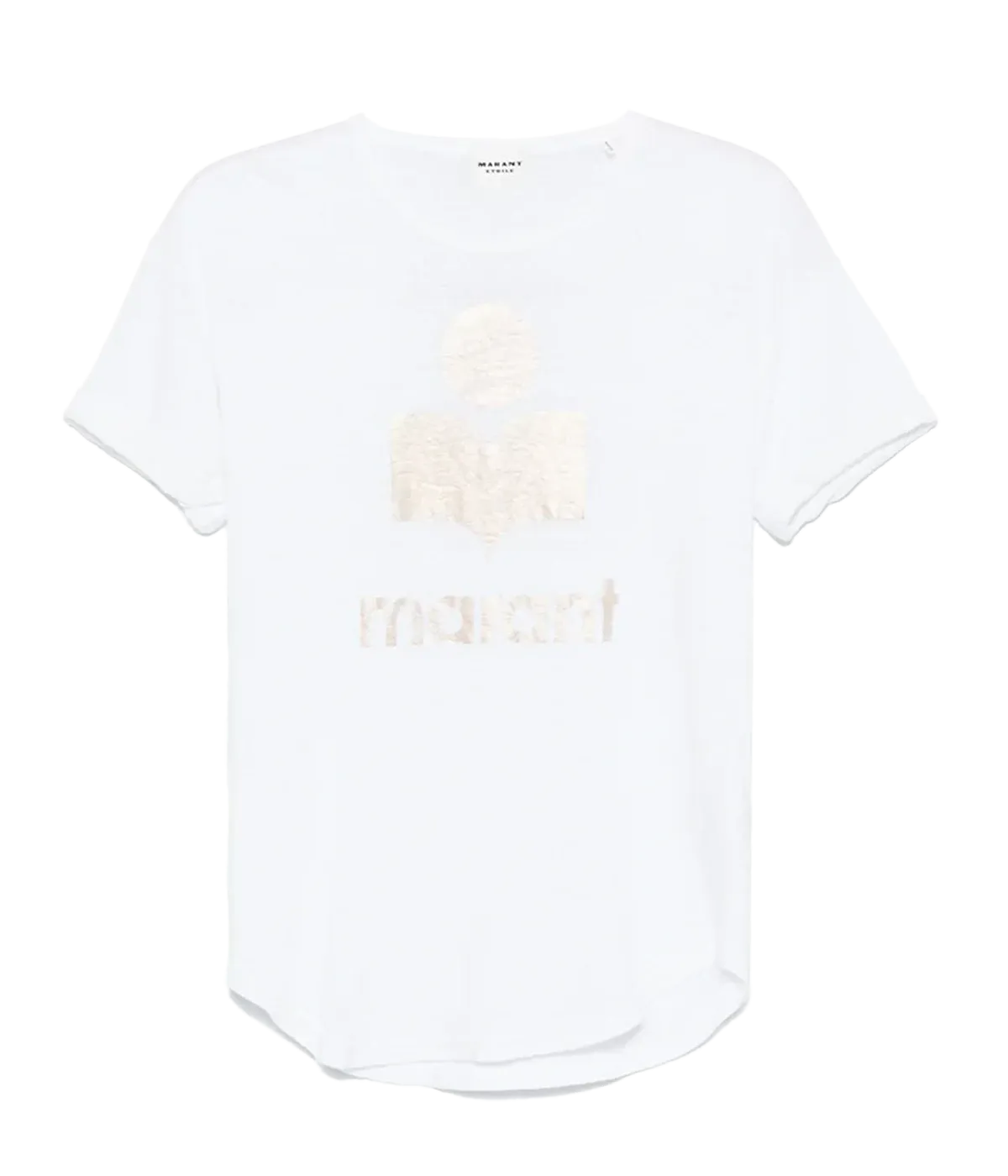 Koldi T-Shirt in White and Light Gold