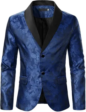 LCMTWX Mens Blazers Men's Fashion Coat Casual Pocket Button Suit Jacket Buckle Loved Printed Single-breasted Casual Suit