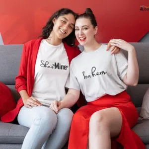 LGBT Couple Matching Outfits: She's Mine, I'm Hers - Valentine's Day Set for Wife or Girlfriend