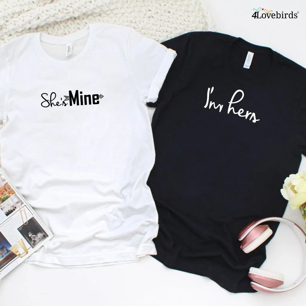 LGBT Couple Matching Outfits: She's Mine, I'm Hers - Valentine's Day Set for Wife or Girlfriend