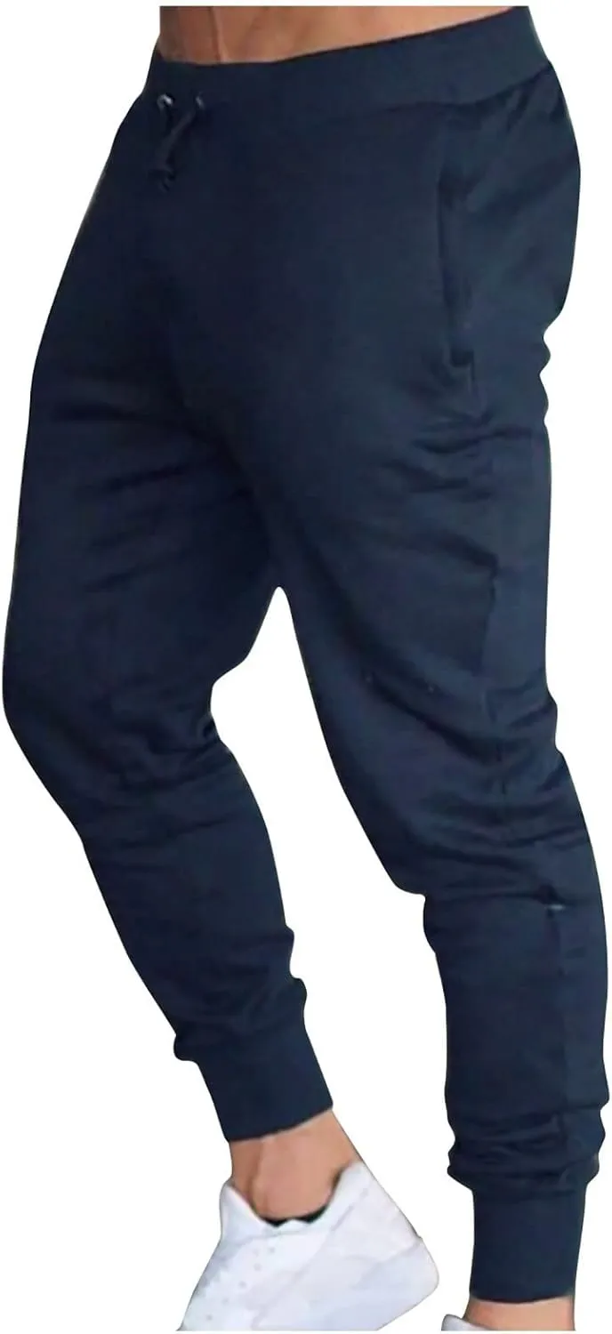 Men's Cargo Sweatpants Workout Trousers Elastic Waist Outdoor Pants Men's Premium Relaxed Fit Straight Leg Cargo Pant