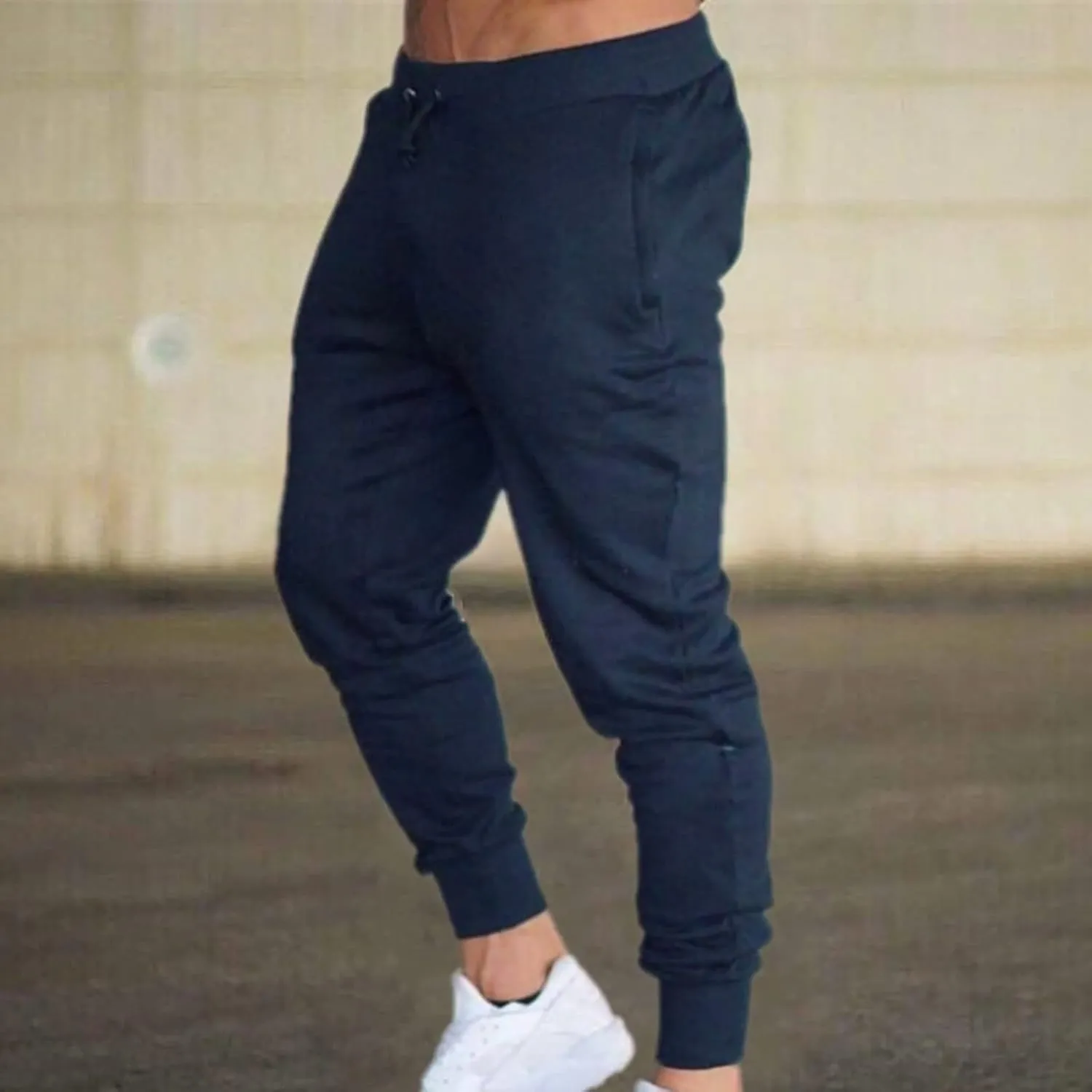 Men's Cargo Sweatpants Workout Trousers Elastic Waist Outdoor Pants Men's Premium Relaxed Fit Straight Leg Cargo Pant