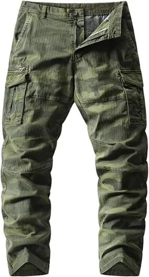 MIDOO Mens Cargo Pants Relaxed Fit Casual Drawstring Waist Lightweight Breathable Active Athletic Fishing Hiking Pants