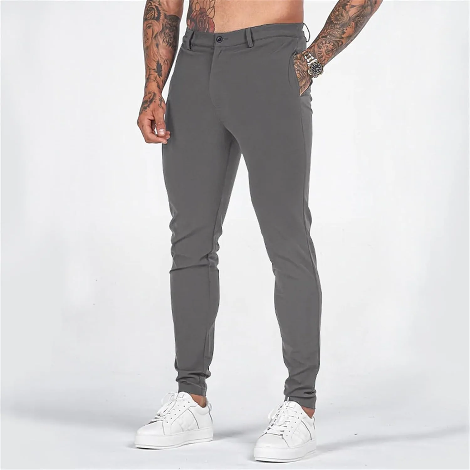 MIDOO Mens Pants Casual Relaxed Soft Fleece Active Athletic Workout Jogger Pants with Pocket and Drawstring Elastic Waist
