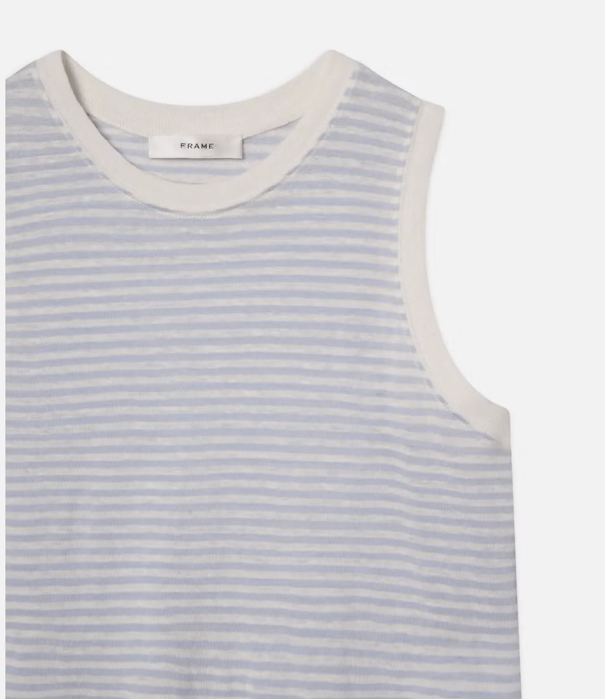 Muscle Crew Tee in Light Chambray