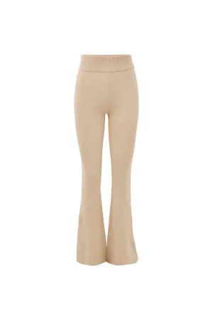 Olly Flare Pants - Beige Melange