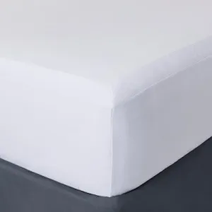 Open Box - White Solid Box Spring Cover (Full) - Threshold