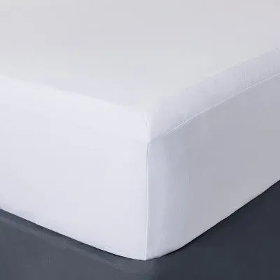 Open Box - White Solid Box Spring Cover (Full) - Threshold