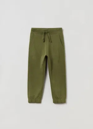 OVS Kids Boy Cotton Joggers With Drawstring