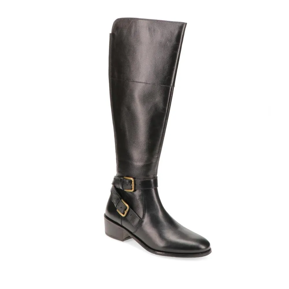 Phoebe Wide Calf Fit Leather Knee Boots - PHOEBEW / 320 896