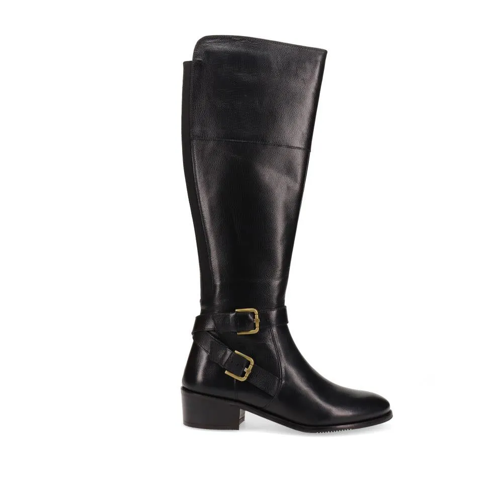 Phoebe Wide Calf Fit Leather Knee Boots - PHOEBEW / 320 896