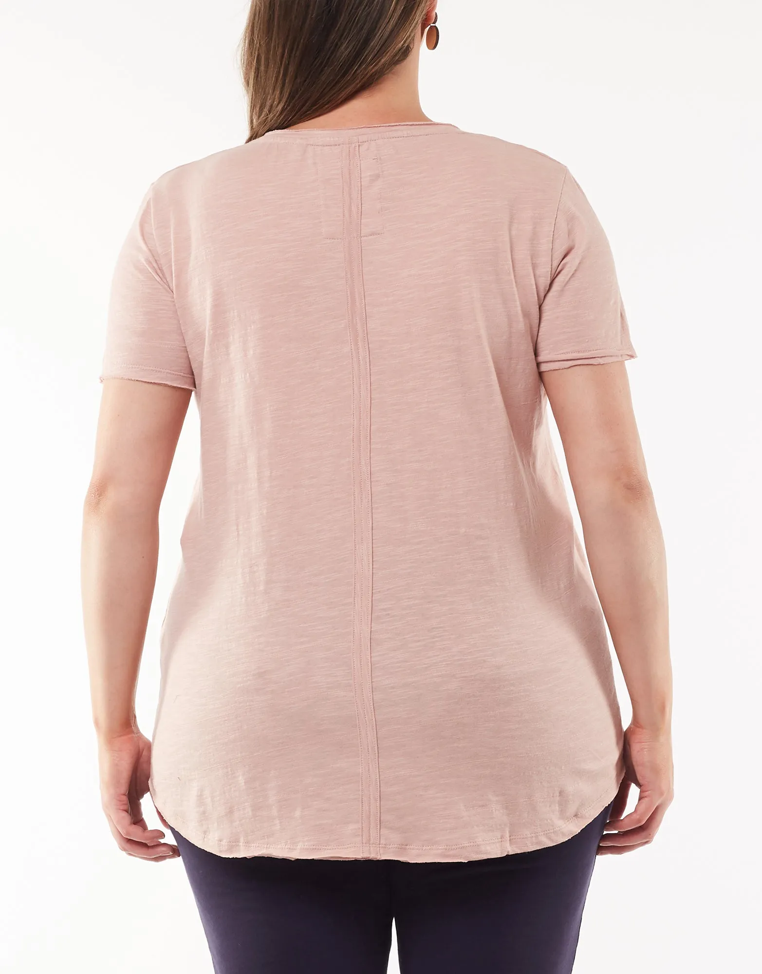 Plus Size St Helens Henley Tee - Pink