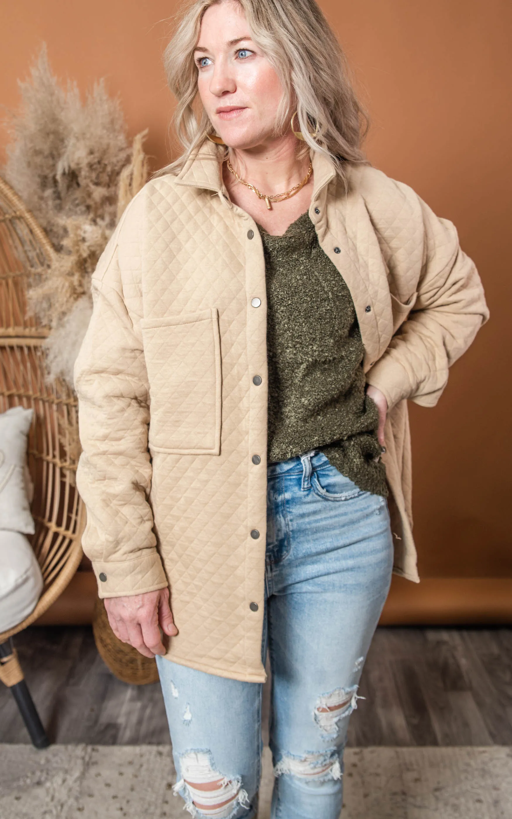 Quilted Shirt Jacket