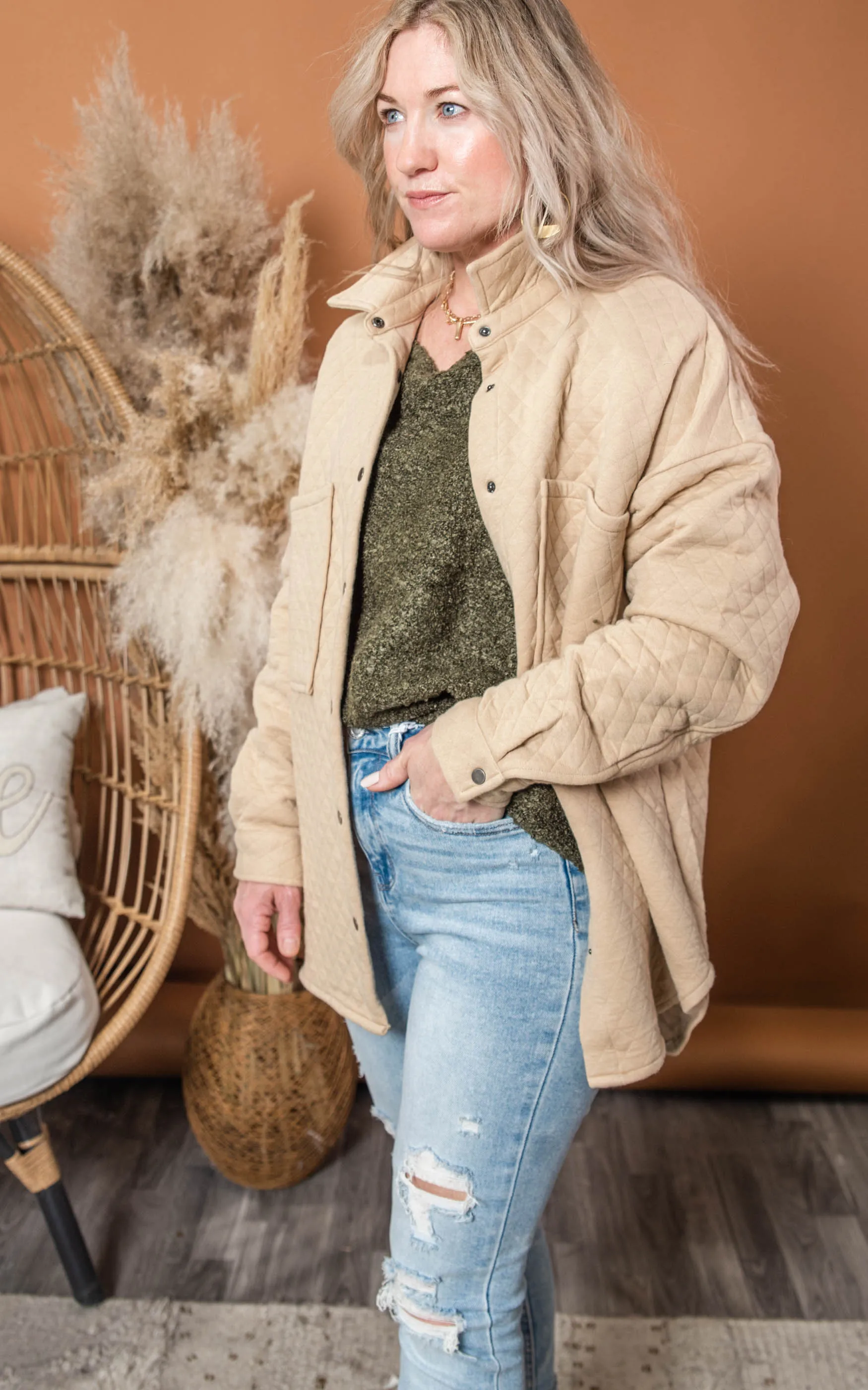 Quilted Shirt Jacket