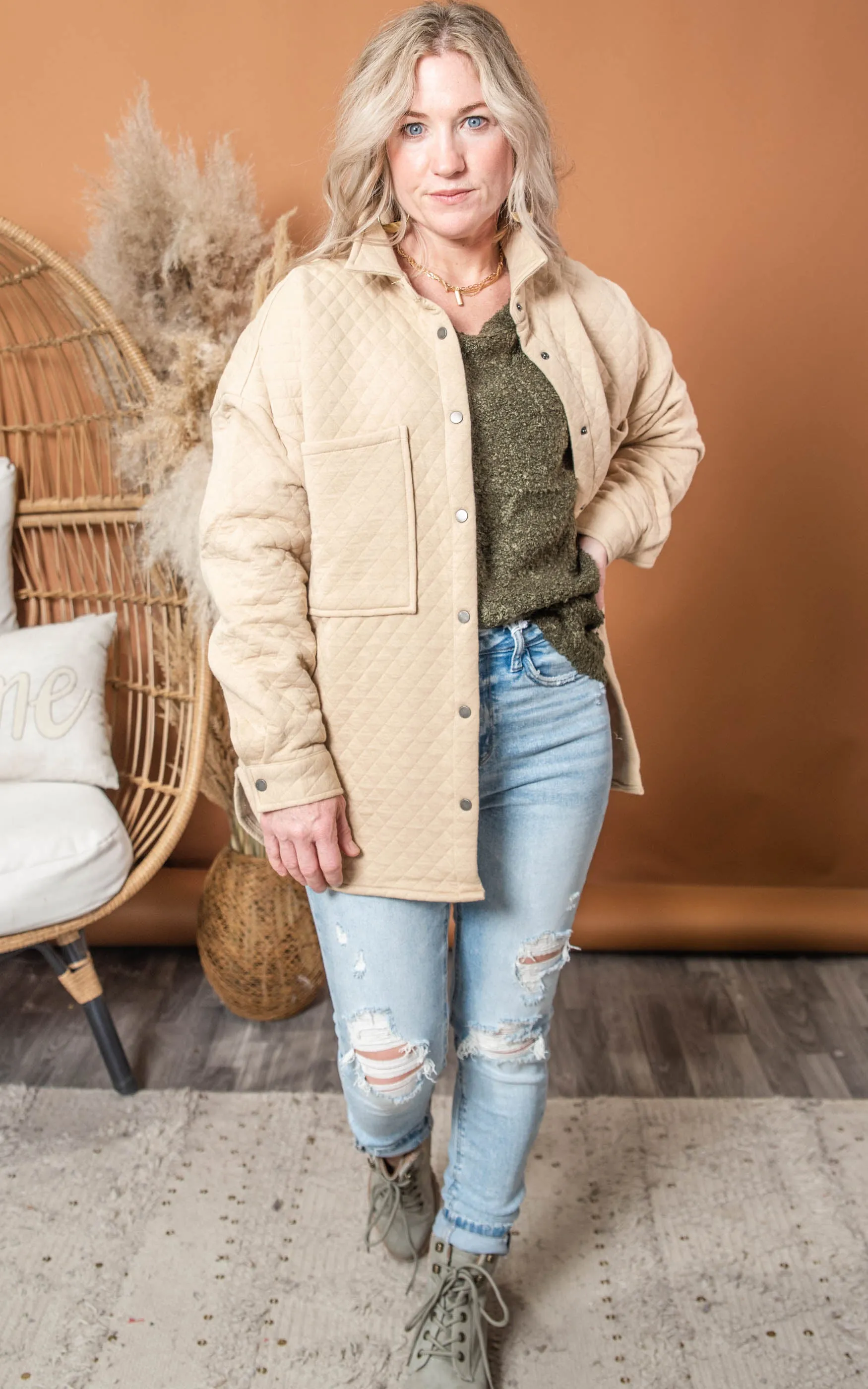 Quilted Shirt Jacket