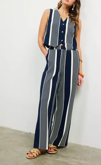 Skies Are Blue Variegated Stripe Knit Pants