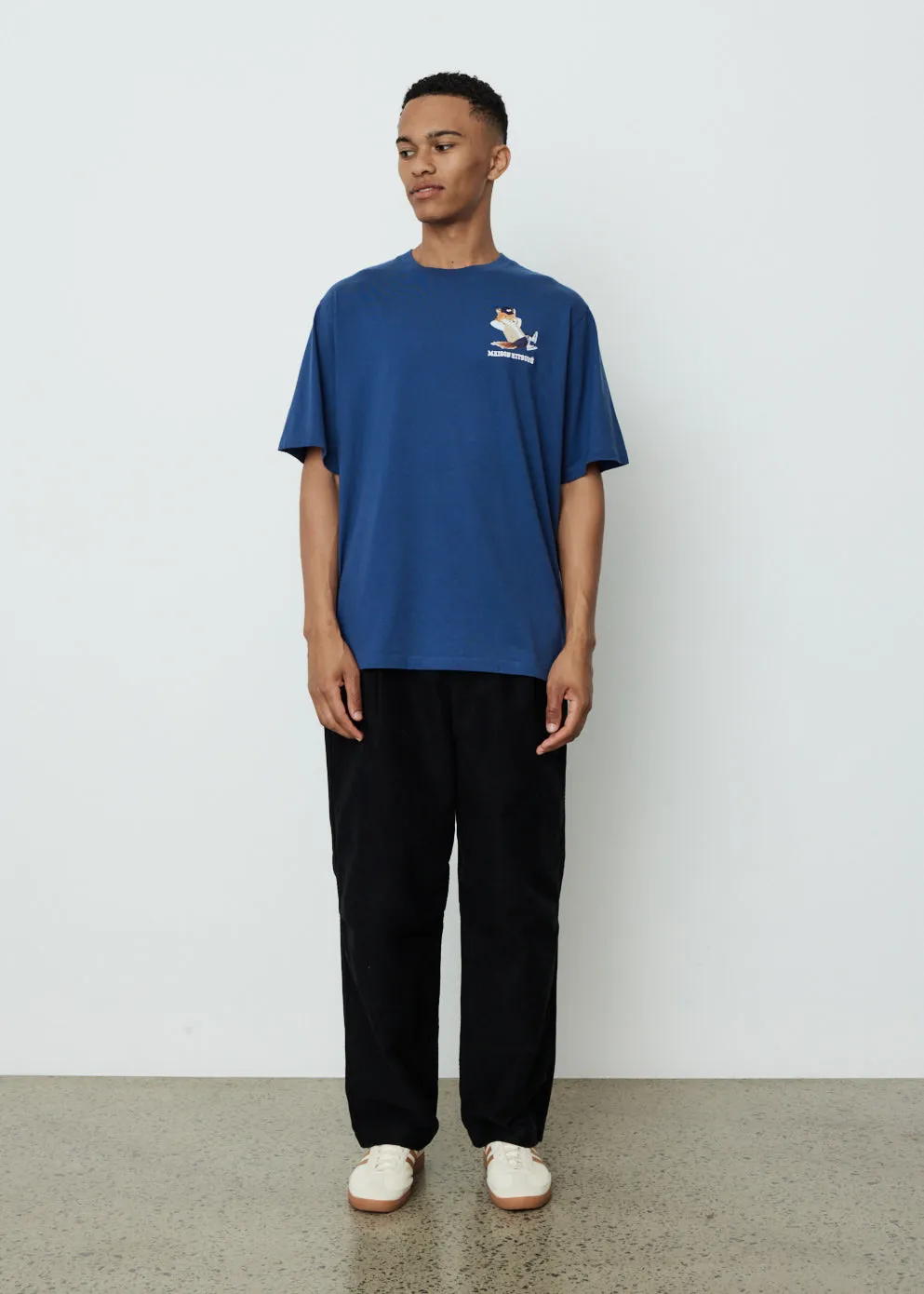 Small Dressed Fox Print Easy T-Shirt