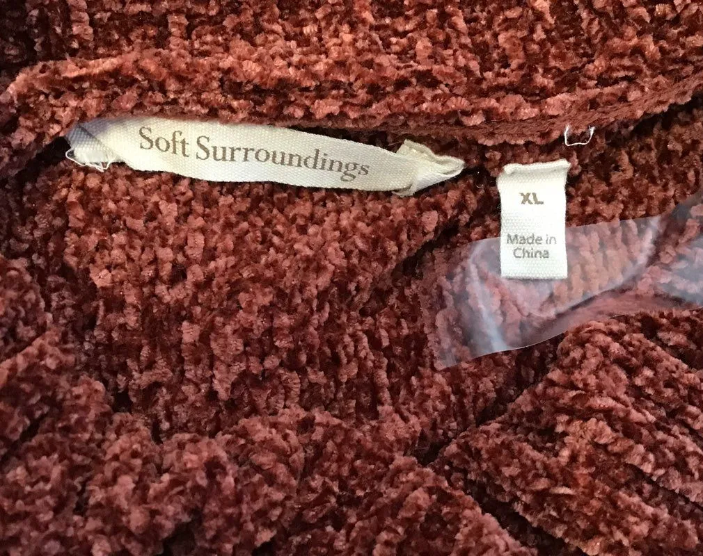 Soft Surroundings Women's Red Knitted Pullover Sweater - Size XL