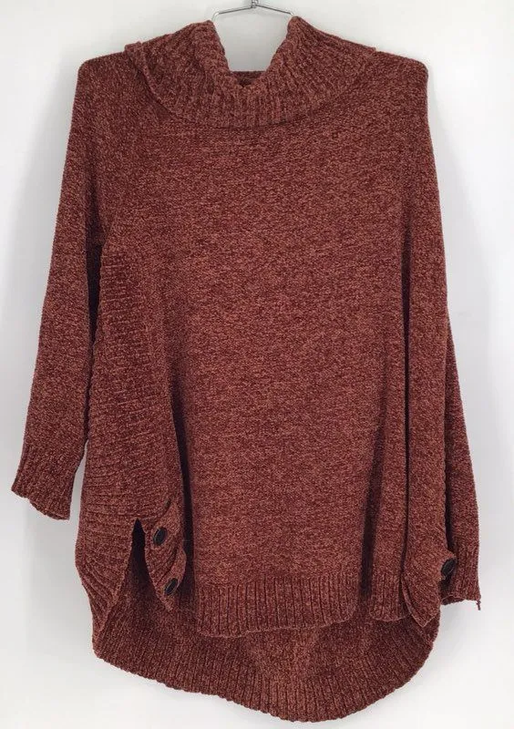 Soft Surroundings Women's Red Knitted Pullover Sweater - Size XL