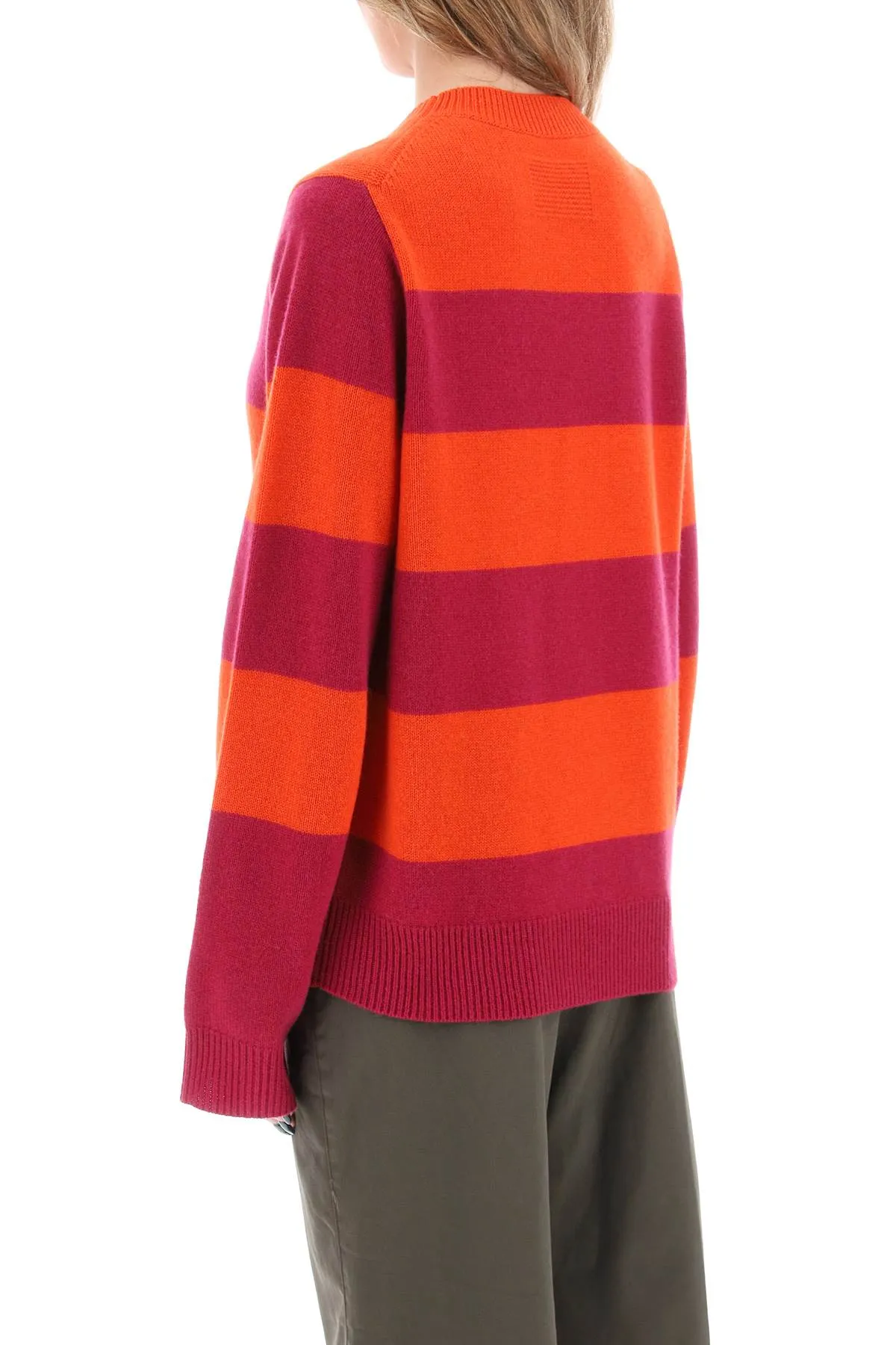 striped cashmere sweater U11210JM MAGENTA CHERRY