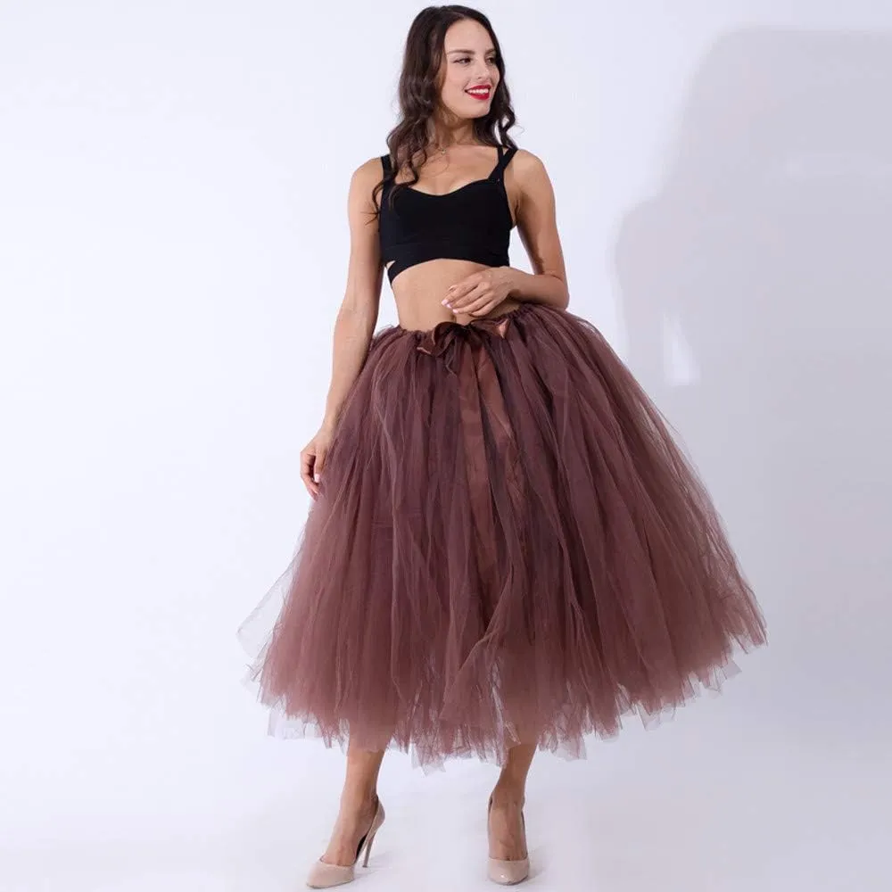 Tulle Skirt Women Women's Adult Classic Elastic 3 or 4 Layered Tulle Tutu Skirt Begoing Skirt Womens Tutu
