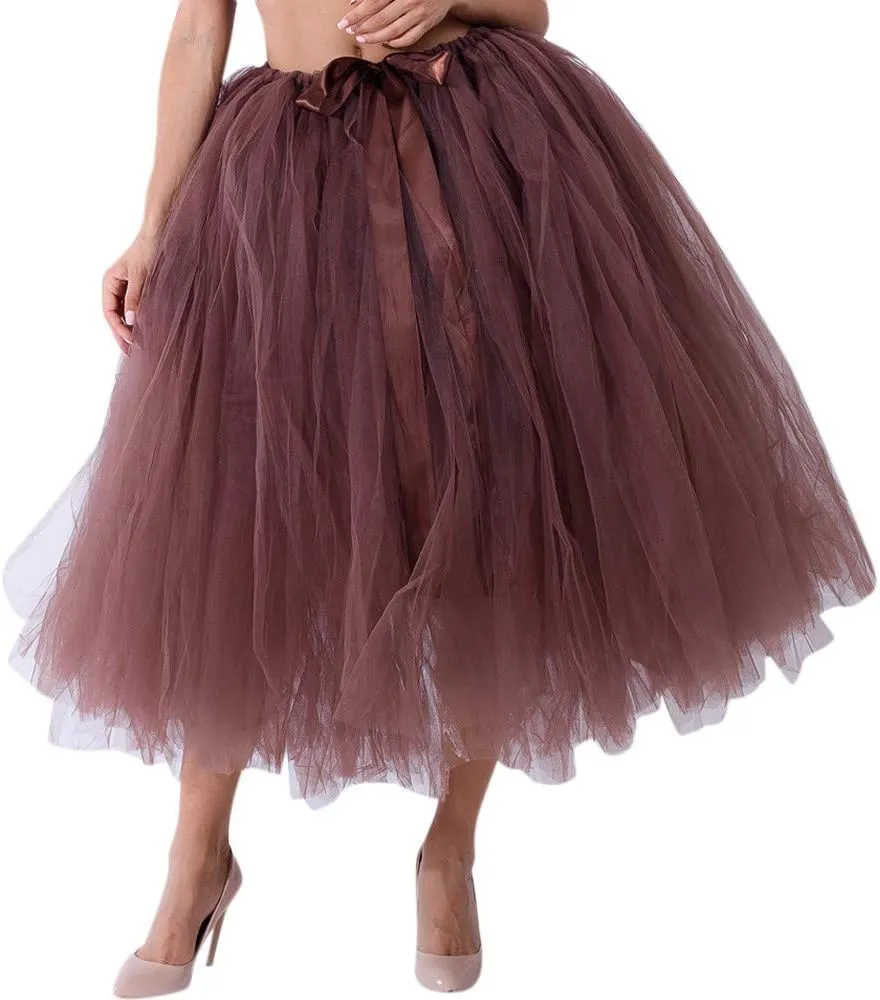 Tulle Skirt Women Women's Adult Classic Elastic 3 or 4 Layered Tulle Tutu Skirt Begoing Skirt Womens Tutu