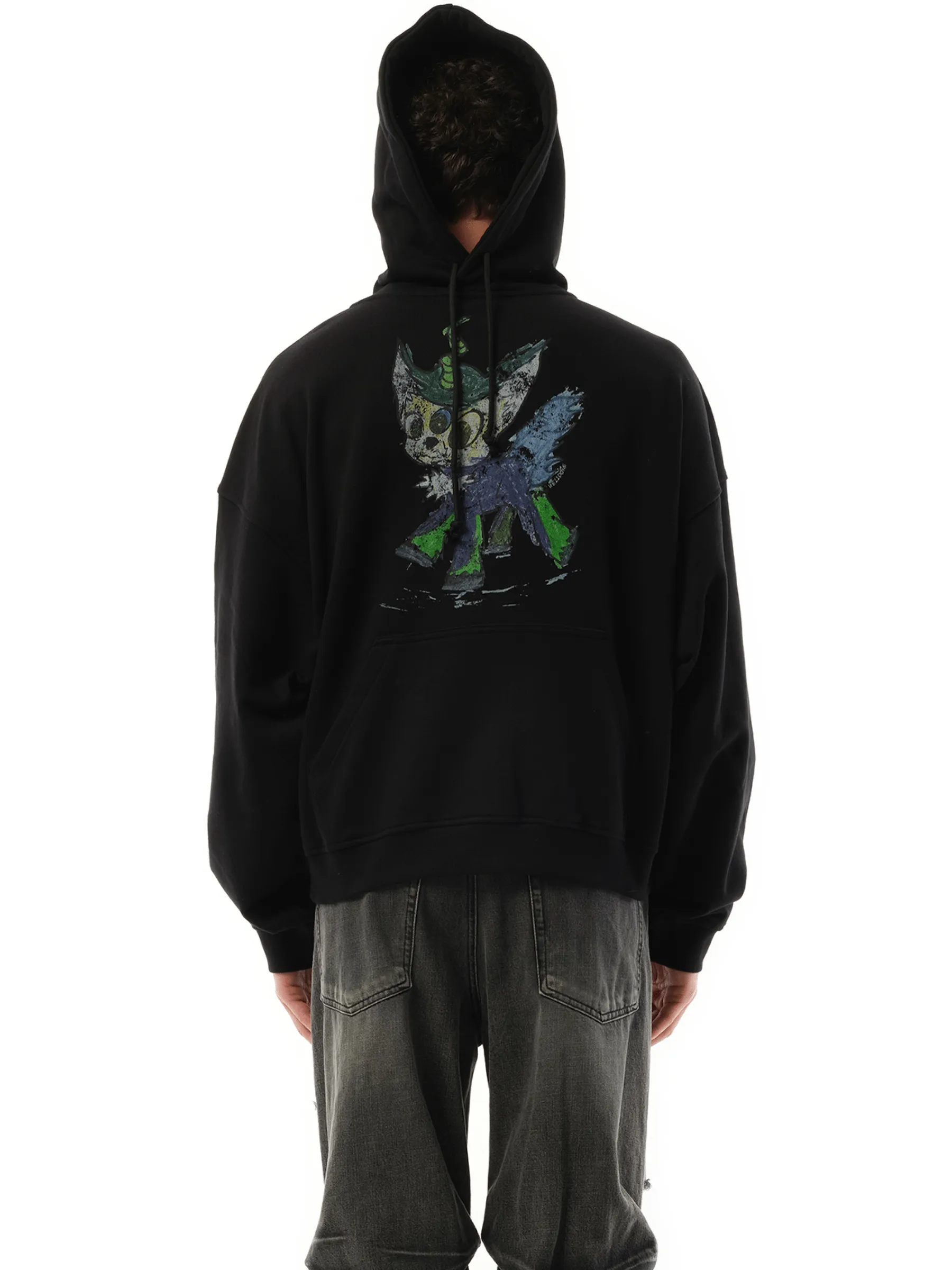 Twin All Around Hoodie Zip-Up in Black