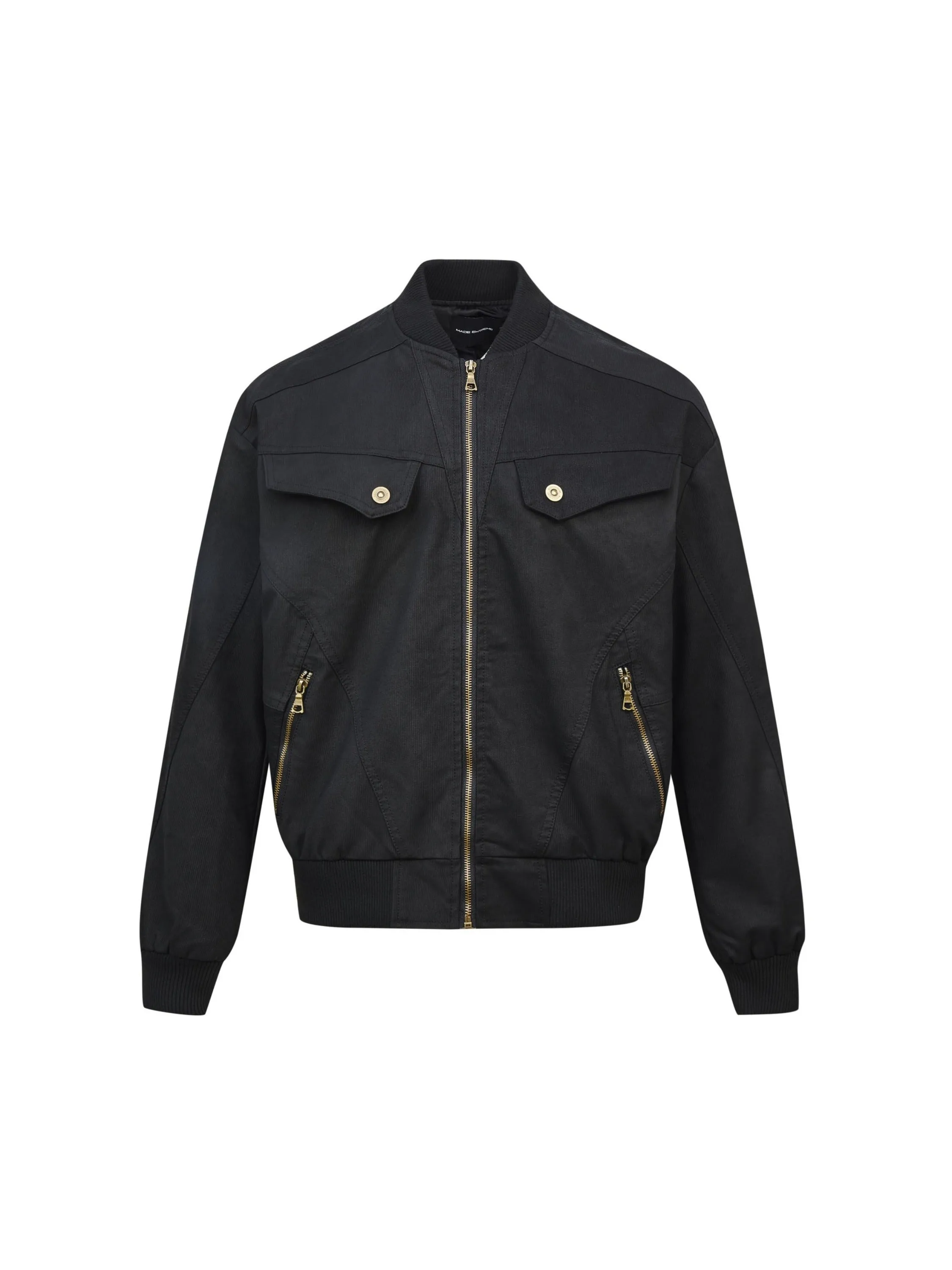Vintage Layered Deconstructed Zip-up Jacket