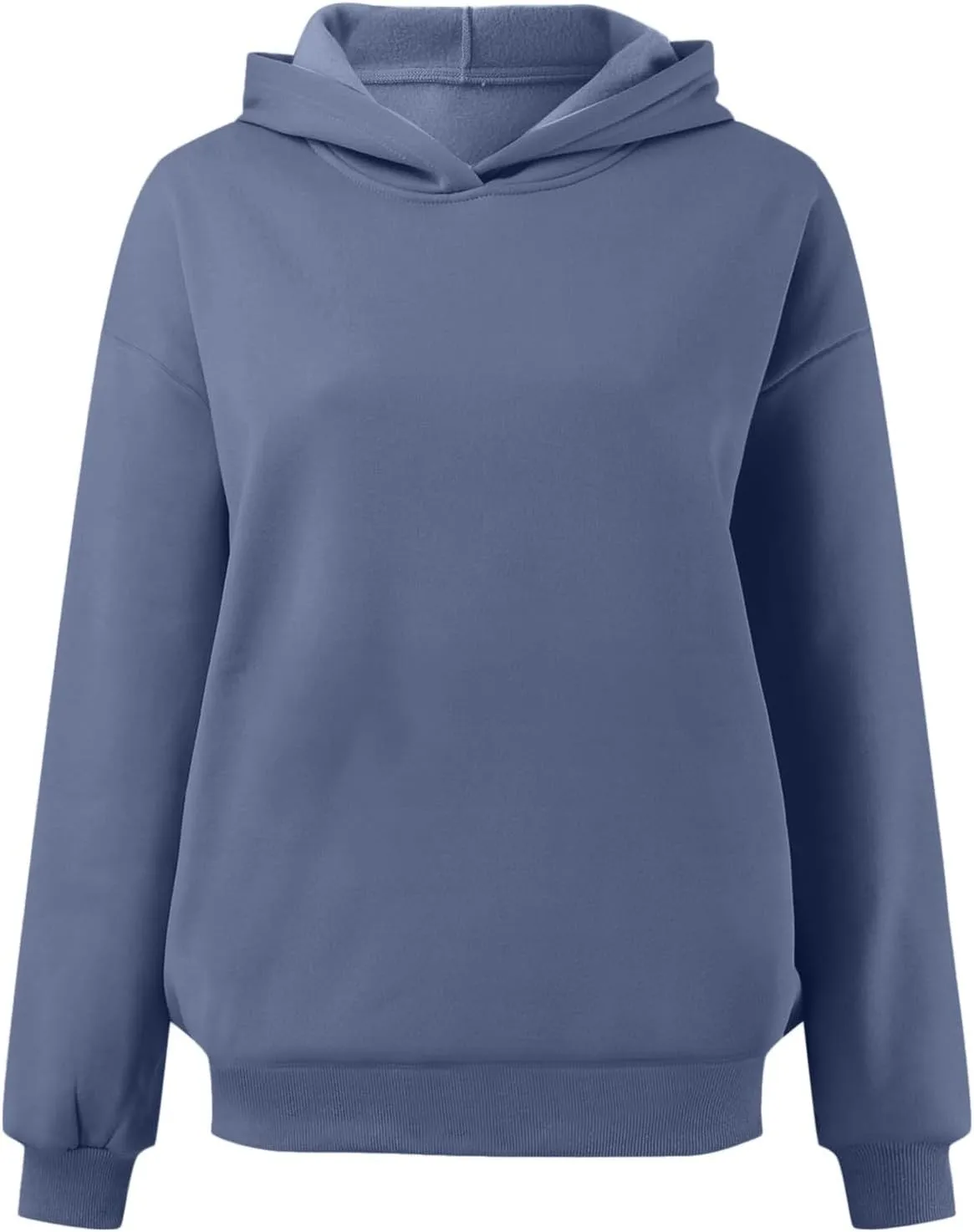 Women's Casual Hoodies Long Sleeve Oversized Sweatshirts Solid Color Fall Fashion Pullover Tops Outfit Winter Clothes