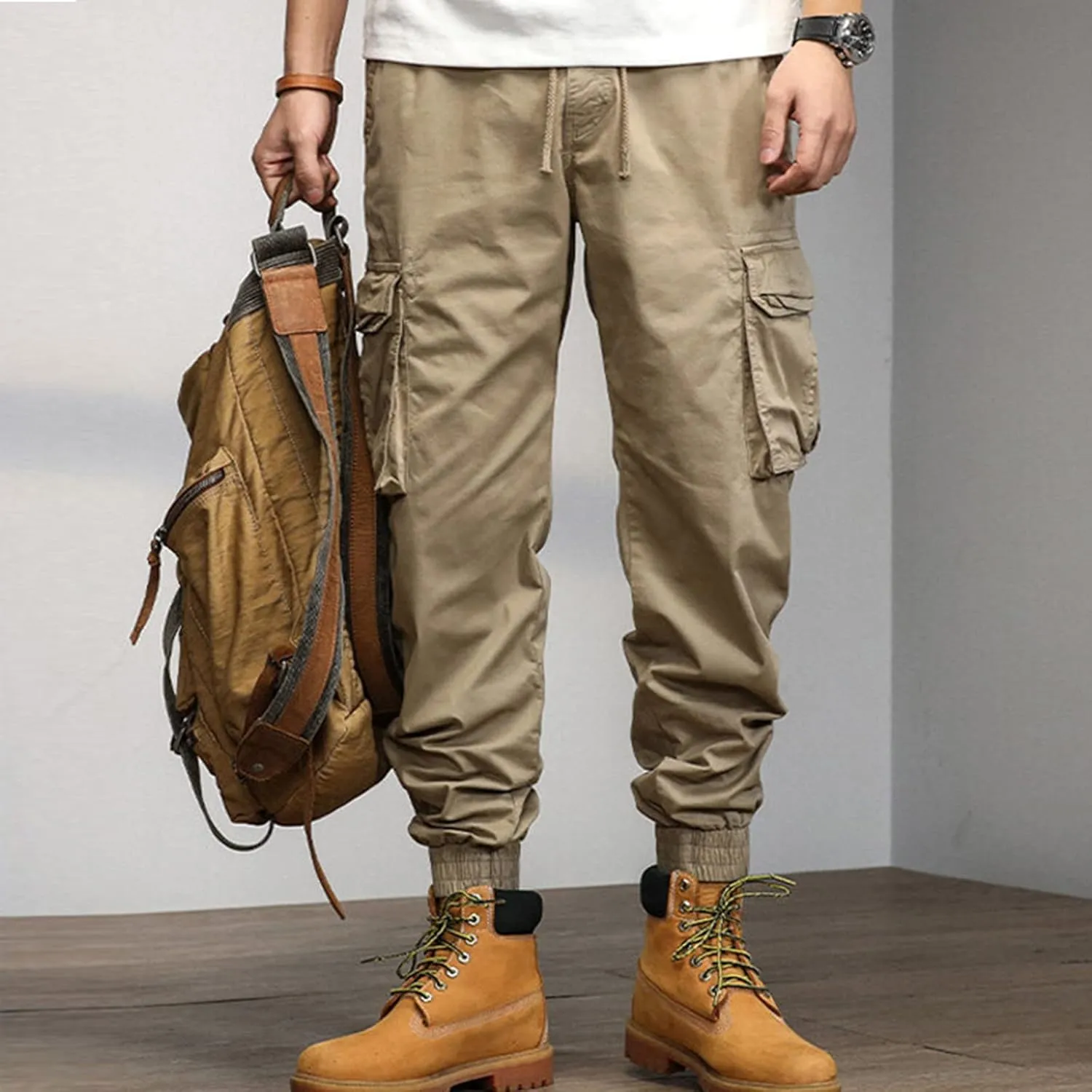 Work Pants for Men Construction Flex Waterproof Baggy Sweat Pants Classic Work Pants Relaxed Fit Straight Leg Tousers