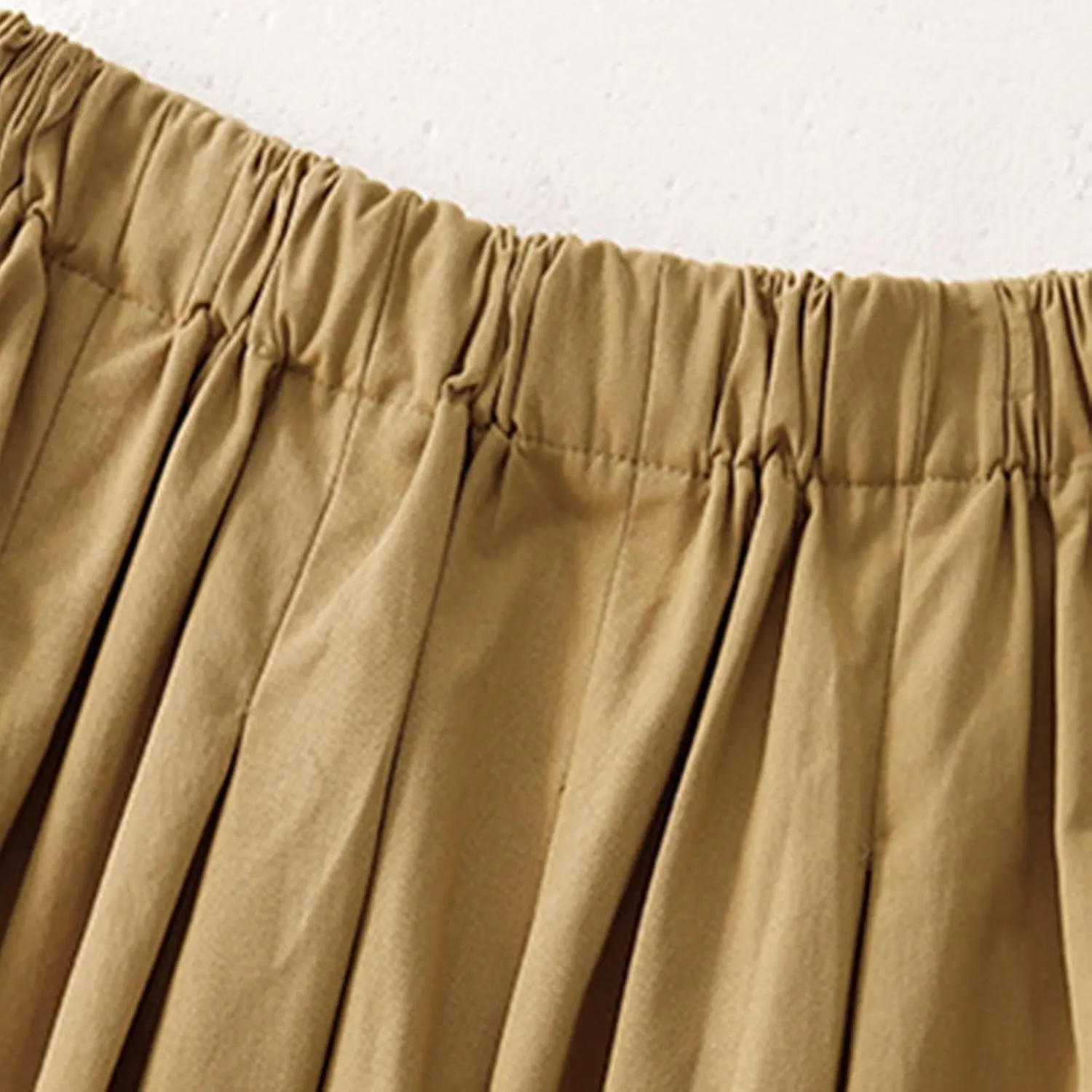 Wrap Skirts for Women Flowy Elastic High Waist Skirt Pleated A-Line Flowy Swing Cargo Skirt Loose Plus Size Skirt